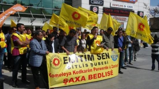 Bitlis'te Eğitimcilerden 1 Günlük Grev