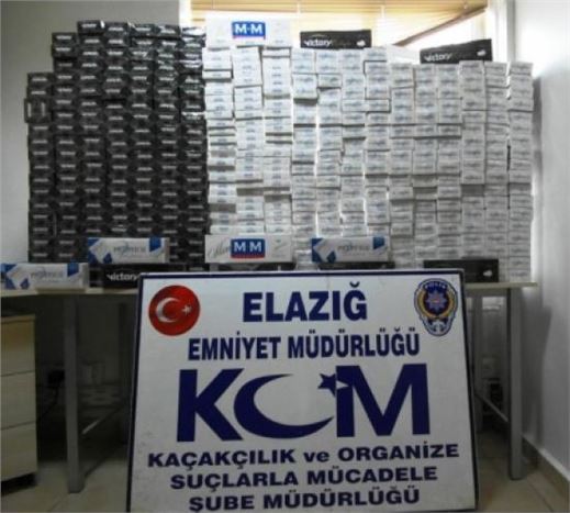 Elazığ'da 10 Bin Paket Kaçak Sigara Ele Geçirildi