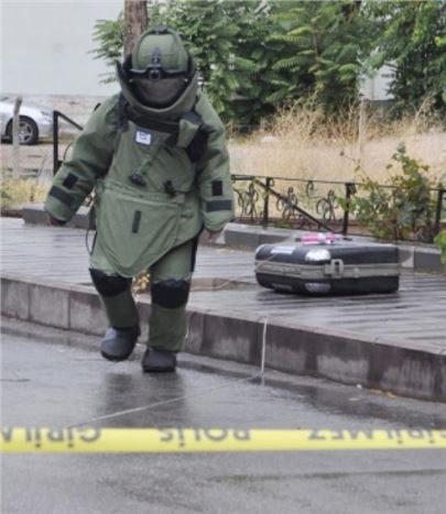 Aksaray'da Şüpheli Valiz Fünyeyle Patlatıldı