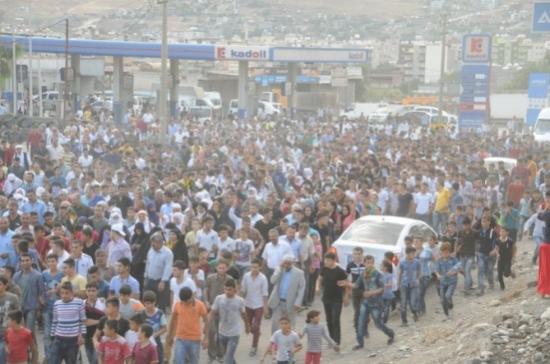 Cizre Ve Silopi'de Rojava'ya Destek Yürüyüşü