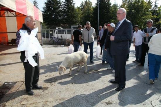 Başkan Kurt Kurban Kesim Yerlerini Denetledi