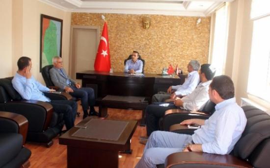 Gazetecilerden Diyadin Kaymakamı Çiçek'e Ziyaret