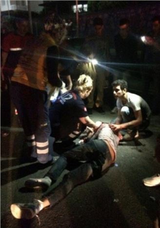 Konsere Yetişmek İsterken Motosiklet Çarptı