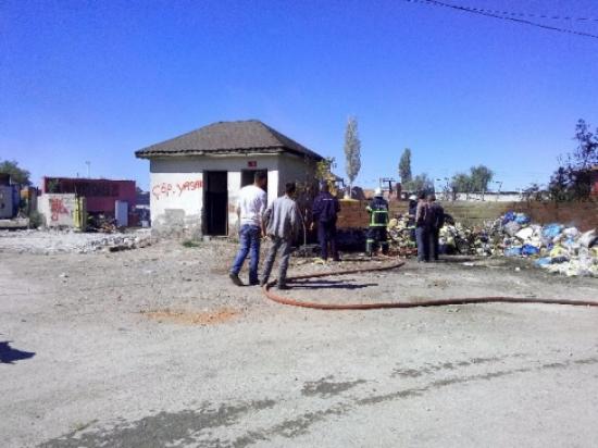 Aksaray'da Çöp Yangını