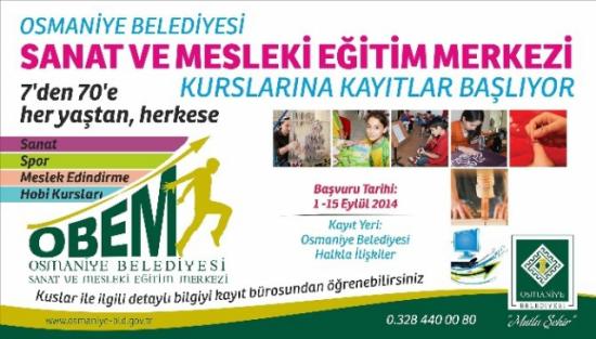 Obem Kurslarına Kayıtlar Başlıyor