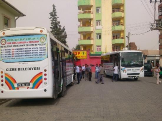 Cizre'den Çok Sayıda Kişi Kobane Halkına Destek İçin Suruç'a Gitti