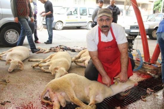 Manisa'da Kurbanlar Kesildi
