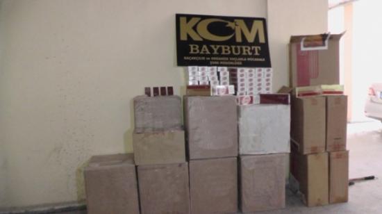 Bayburt'ta 10 Bin Paket Kaçak Sigara Ele Geçirildi
