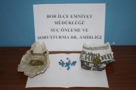 Bor'da Uyuşturucu Hap Ele Geçirildi