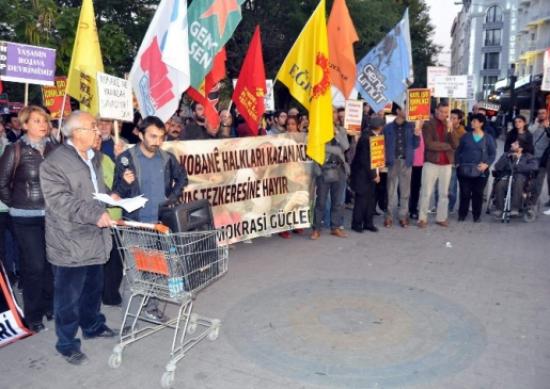 Eskişehir'de Kobani'ye Destek Yürüyüşü