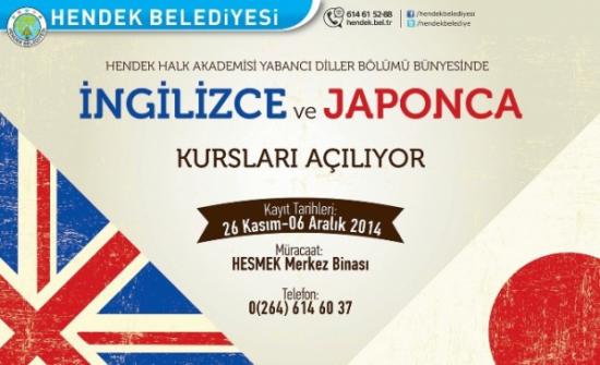 Hendek'te İngilizce Ve Japonca Kursu Açılıyor