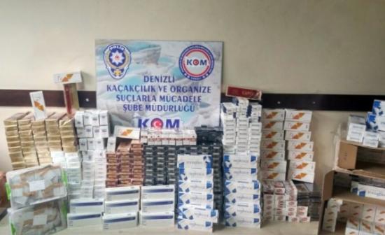 Denizli'de 5 Bin 780 Paket Kaçak Sigara Ele Geçirildi