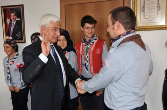 Vali Murat Koca İzcileri Kabul Etti