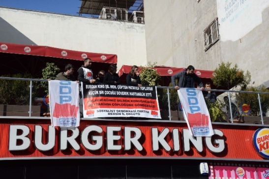 Sdp'liler Burger Kıng'i İşgal Etti