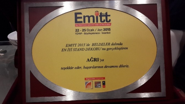 Ağrı Valiliği'ne ''En İyi Stant Dekoru'' Ödülü