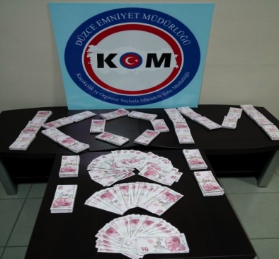 Düzce'de 29 Bin 480 Tl Sahte Para Ele Geçirildi