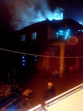 Sobadan Çıkan Yangın Evi Kül Etti