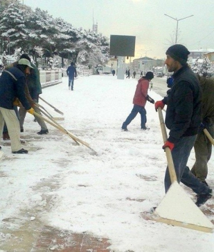 Erciş'te Karla Mücadele Çalışması