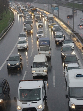 İstanbul'da Yağmur Trafiği