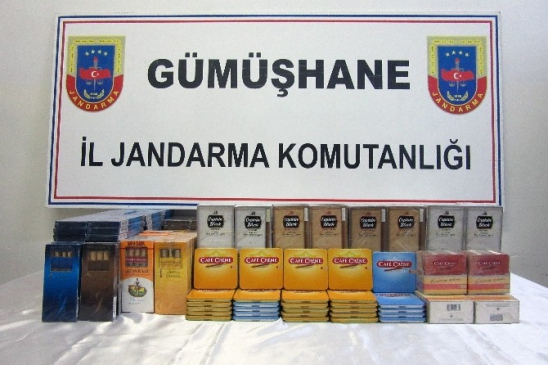 Gümüşhane'de Kaçak Sigara Yakalandı