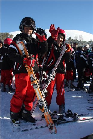 Tatili kayak yaparak değerlendirdiler