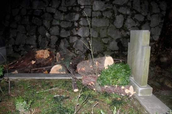 Lodos Mezarlıklarda Hasara Yol Açtı