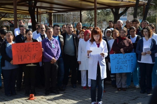 Ortaca Devlet Hastanesi'nde Çalışana Şiddete Hayır Eylemi