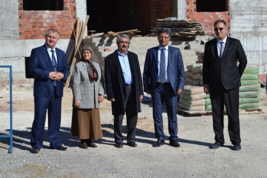 İlçe Milli Eğitim Müdürü Kocagöz Okul İnşaatında İncelemelerde Bulundu