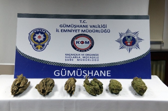 Gümüşhane'de 2 Kilo 568 Gram Esrar Ele Geçirildi
