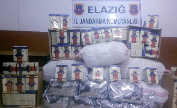 Jandarma Yarım Ton Kaçak Çay Ele Geçirdi