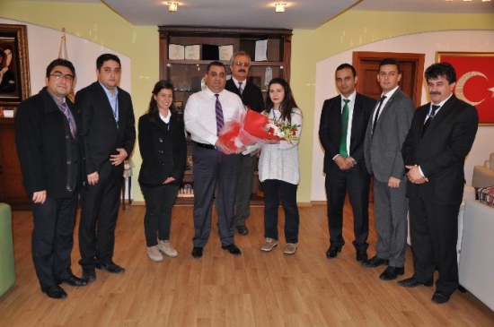 Görevde Yükselen Personellerden Başkan Can'a Teşekkür