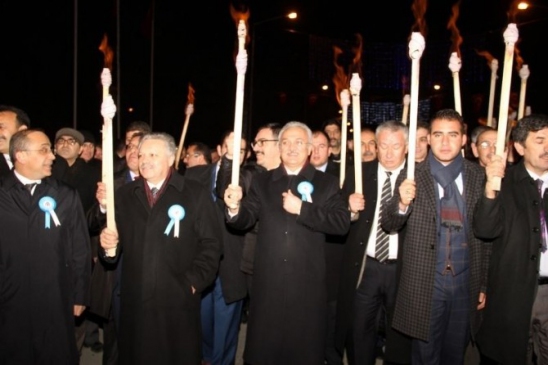 Erzincan'da Meşaleli Kurtuluş Yürüyüşü