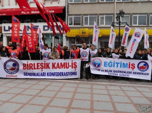 Eğitim-Iş Edirne'de Özgecan İçin Toplandı