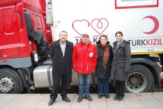 Türk Kızılayı Tir'ı Kan Bağışı İçin Malkara'da