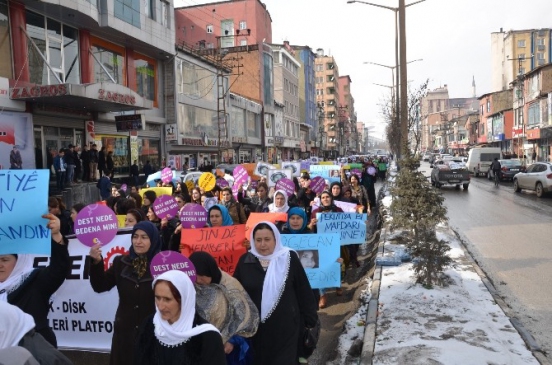 Yüksekovalı Kadınlar 'özgecan' İçin Yürüdü