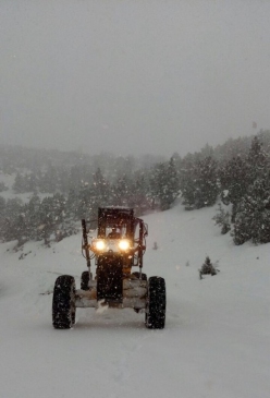 Denizli'de İlçelerde Karla Mücadele