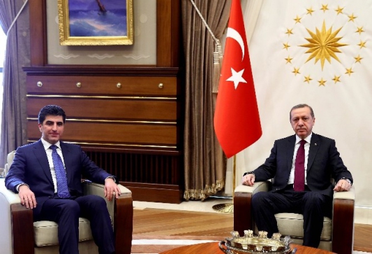 Cumhurbaşkanı Erdoğan Ikby Başbakanı Neçirvan Barzani'yi Kabul Etti