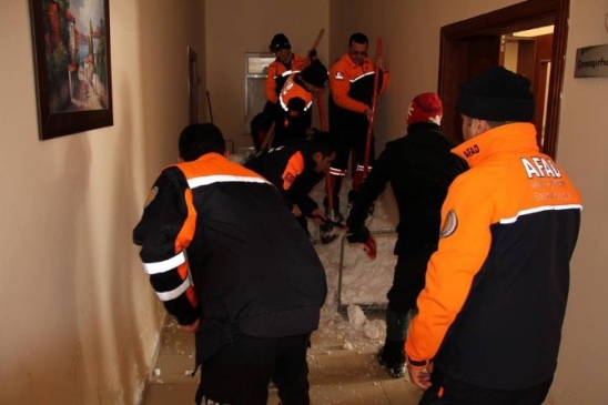 Erzurum AFAD Palandöken Çığ Gözlem Tesisine Çığ DÜştü