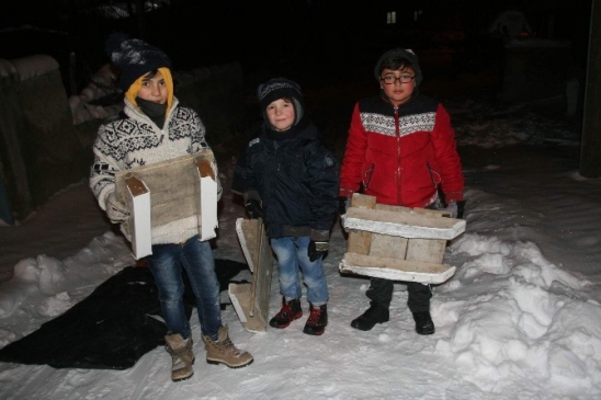 Yozgat'ta Çocukların Kızak Keyfi