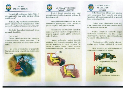Polis Emniyet Kemeri İçin Broşür Dağıttı