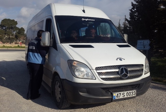 Mardin'de Okul Servisleri Denetlendi