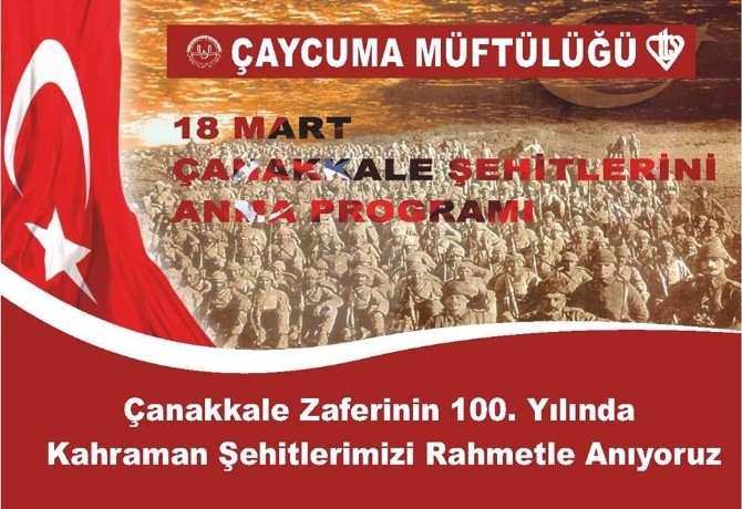 Çaycuma'da Çanakkale Şehitleri İçin Program Düzenlenecek