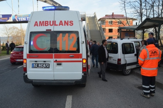 Fatsa'da Meydana Gelen Trafik Kazasında 1 Kişi Yaralandı