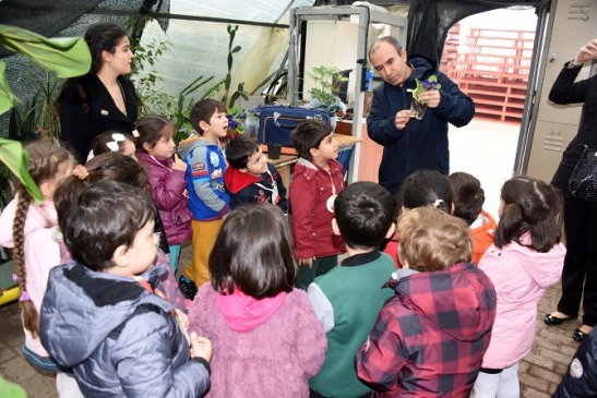 İzmir Aliağa'daki Anaokulu Öğrencileri Fidanlığı Ziyaret Etti