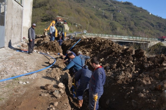 Görele'de Küçük Sanayi Sitesi'nde Su Alt Yapı Çalışmaları Başladı
