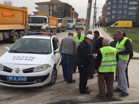 Nilüfer'de Güzergah Dışında Seyreden Hafriyat Kamyonlarına Ceza Uygulandı