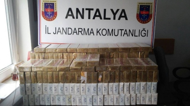 Alanya'da Jandarma Ekiplerinin Operasyonunda 2 Bin Paket Kaçak Sigara Bulundu
