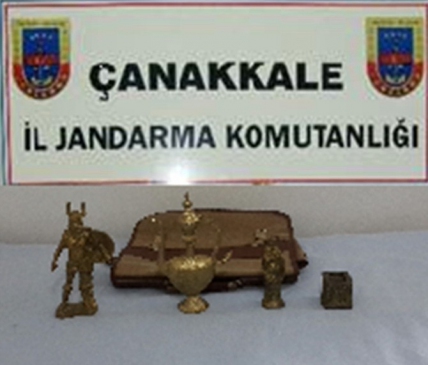 Çanakkale Biga'da Kaçak Tarihi Eser Satışı Yaparken Yakalandı