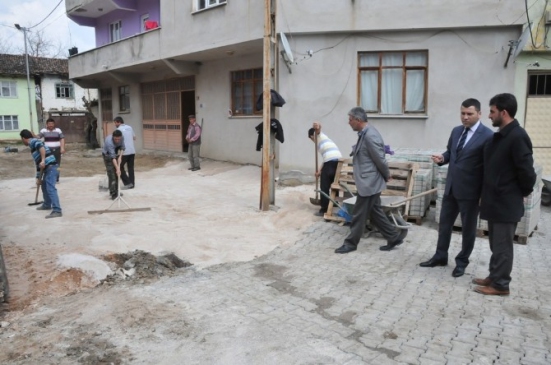 İnegöl'de Alibeyköy Mahallesi'nde Kaldırım Çalışmaları Tamamlandı