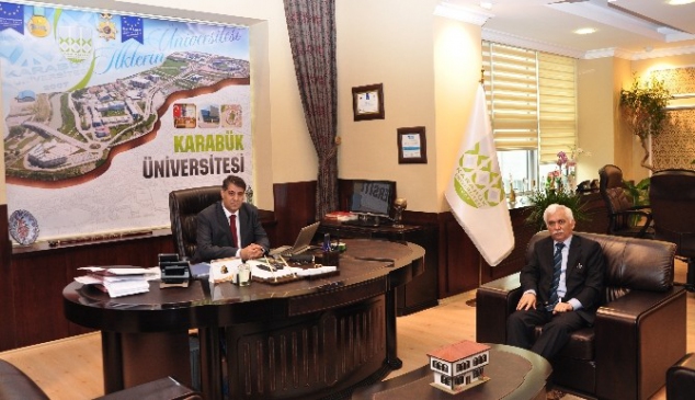 Karabük Valisi Orhan Alimoğlu, Rektör Prof. Dr. Refik Polat'a Ziyarette Bulundu